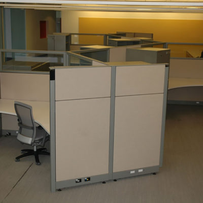 Pre-owned Curvilinear Cubicle Corporate Office Furniture